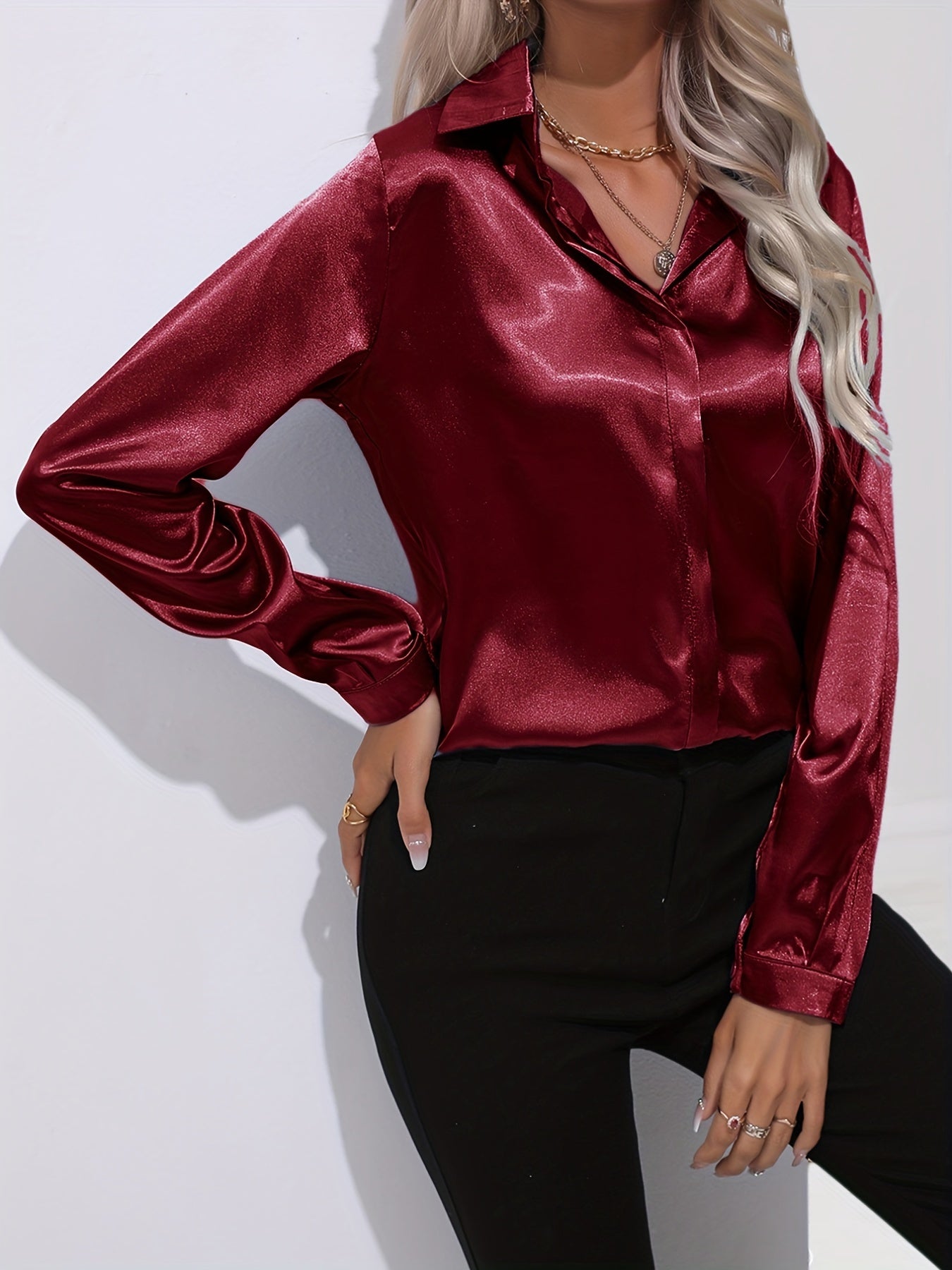 Blouse élégante en satin