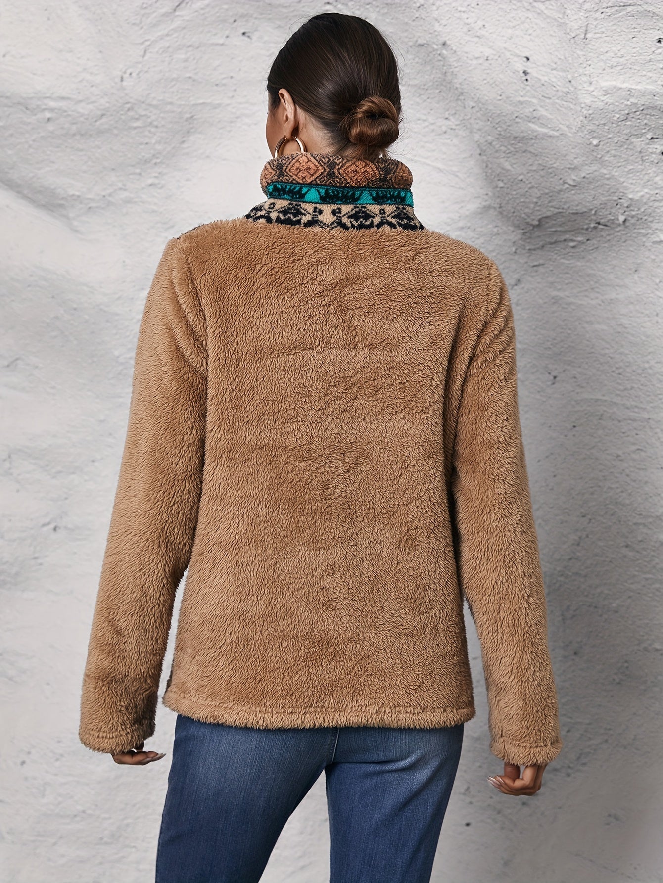 Pull Teddy à motif ethnique