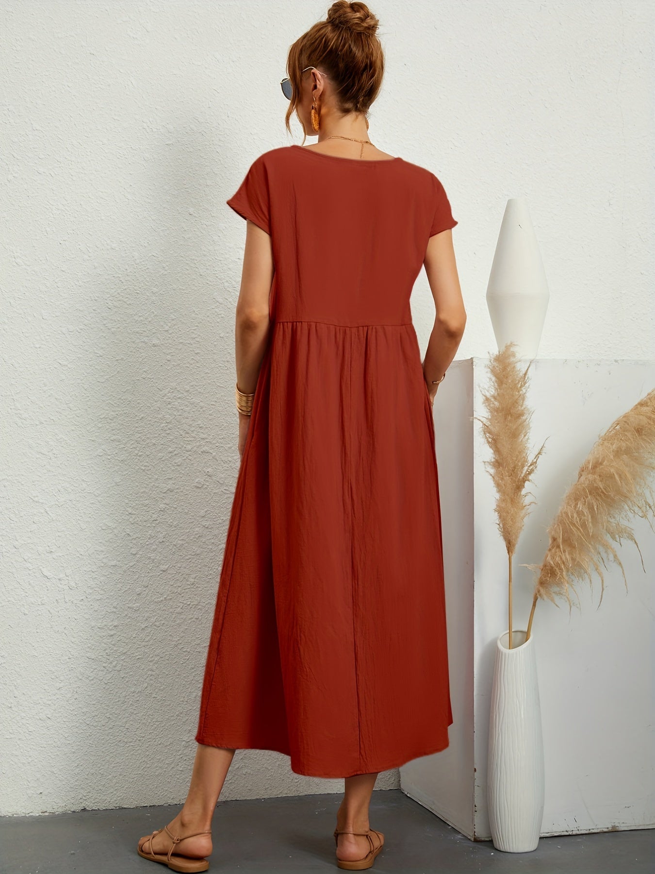 robe d'été décontractée avec poches amples