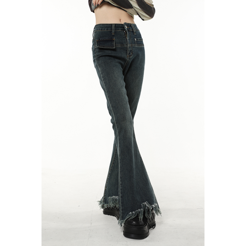 Jean vintage noir pour femme