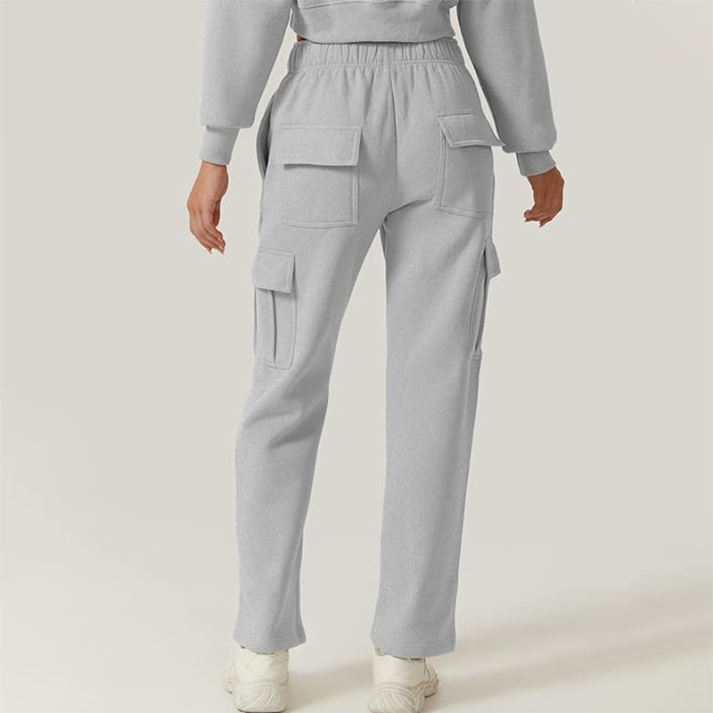 Pantalon de jogging élastique taille haute pour femme