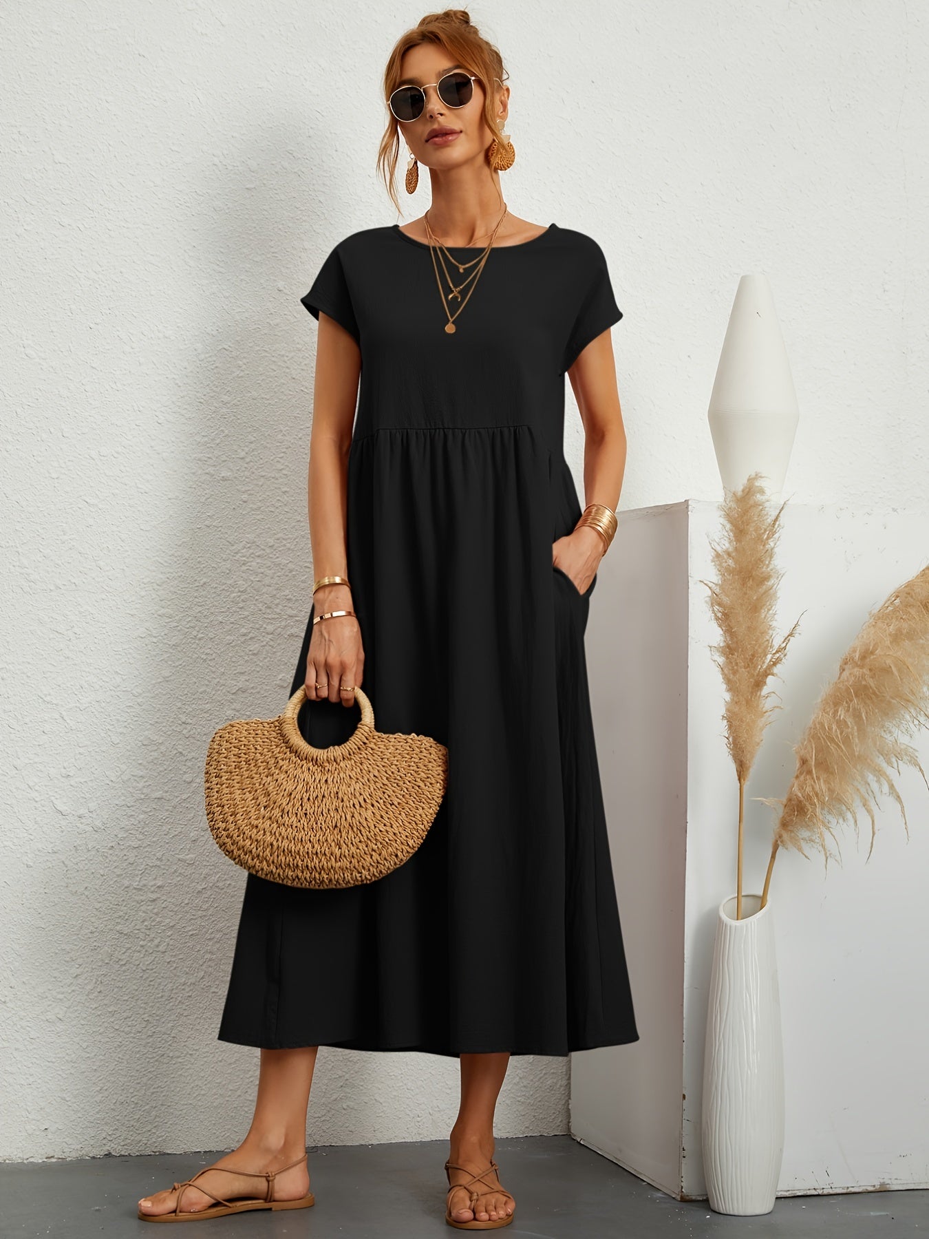 robe d'été décontractée avec poches amples