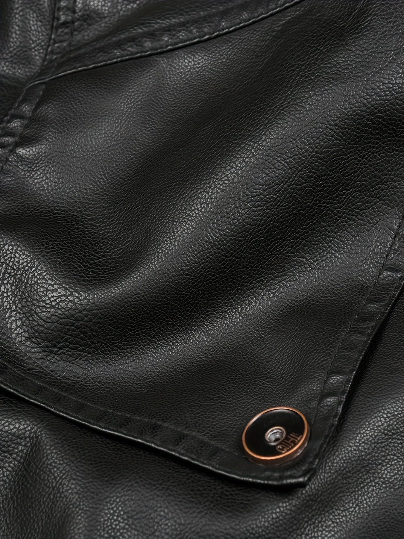 Veste longue en cuir pour homme