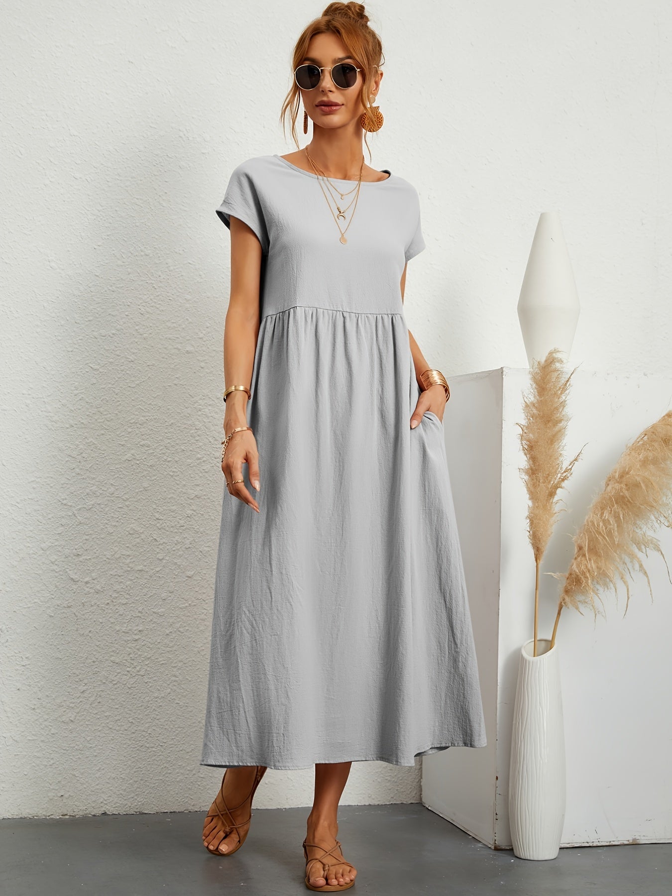 robe d'été décontractée avec poches amples