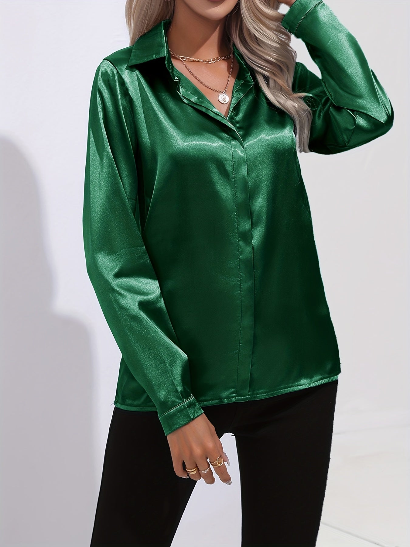 Blouse élégante en satin