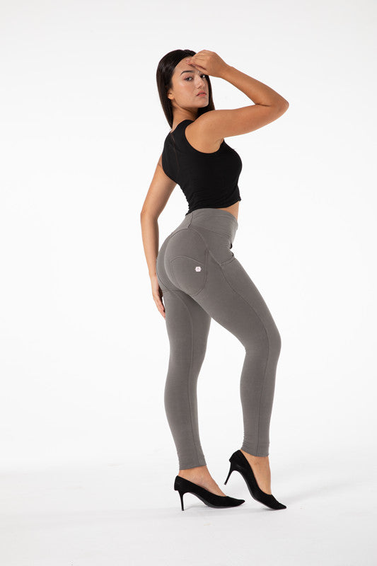 Legging gris taille haute moulant