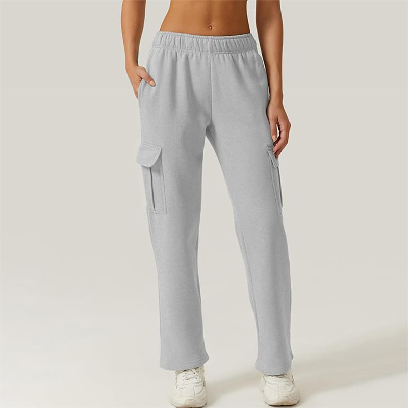 Pantalon de jogging élastique taille haute pour femme