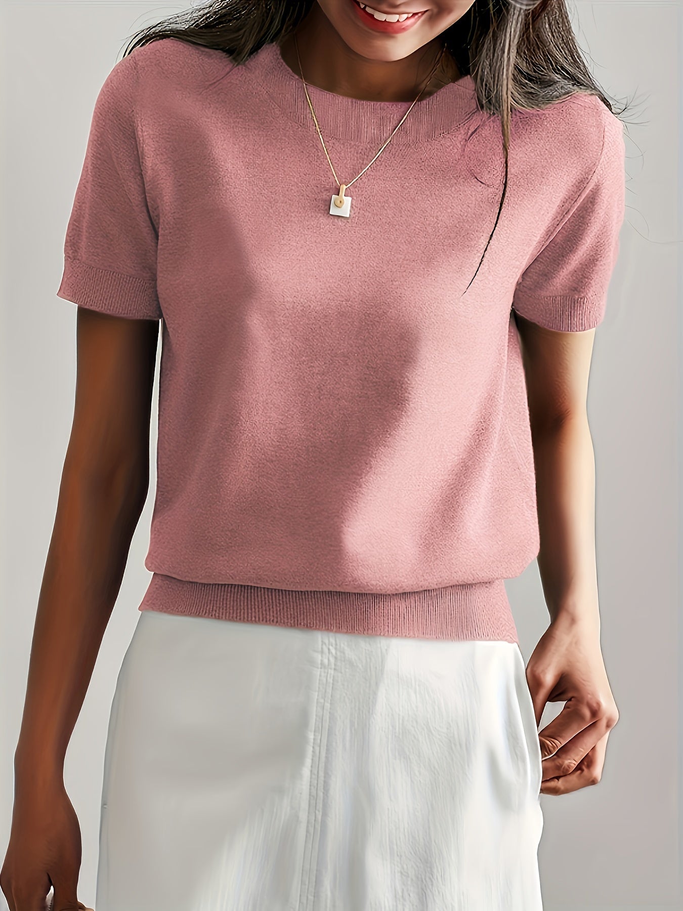 Pull décontracté à manches courtes pour le printemps et l'été