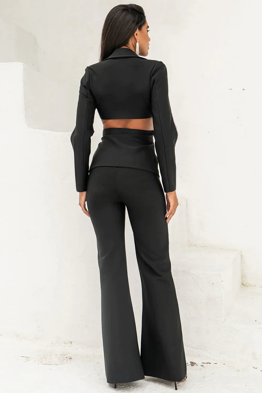 Blazer noir luxueux avec pantalon