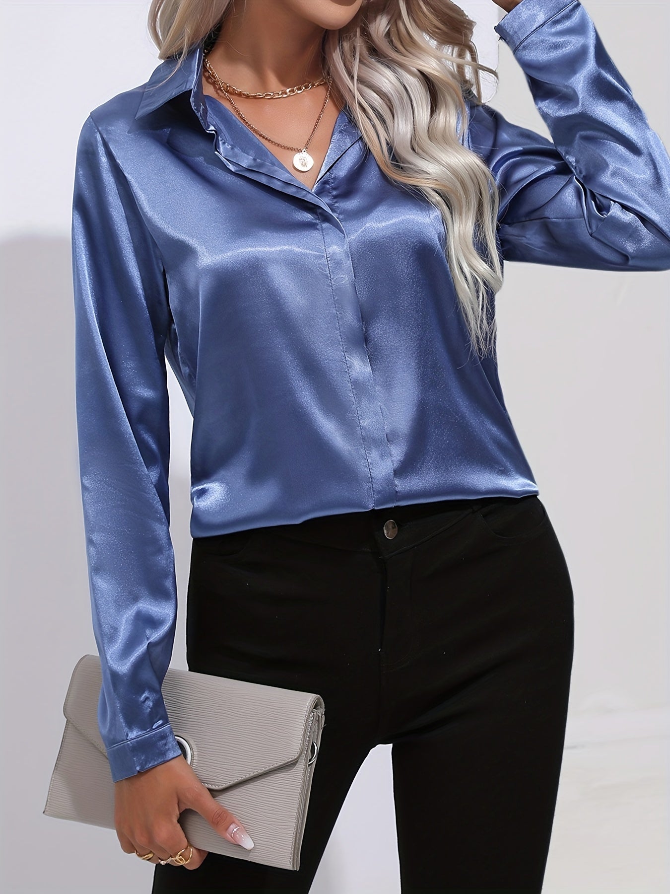 Blouse élégante en satin