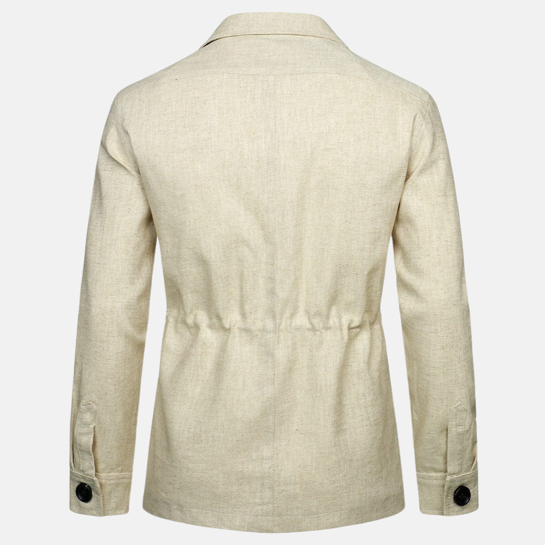 Veste en lin à plusieurs poches