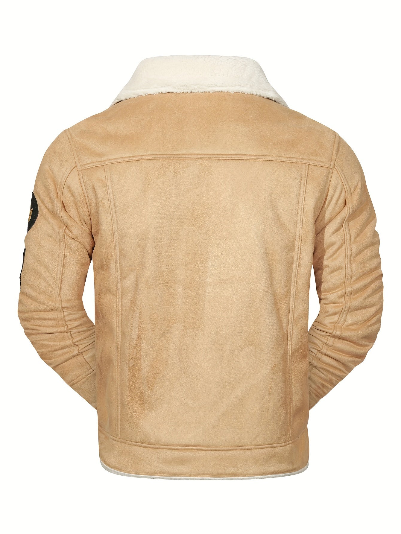 Veste polaire en simili cuir pour homme