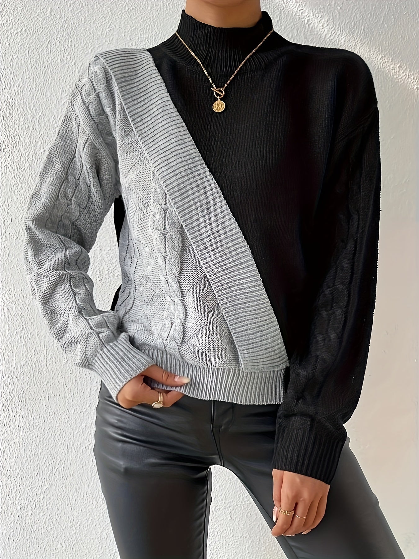 Pull col montant pour femme