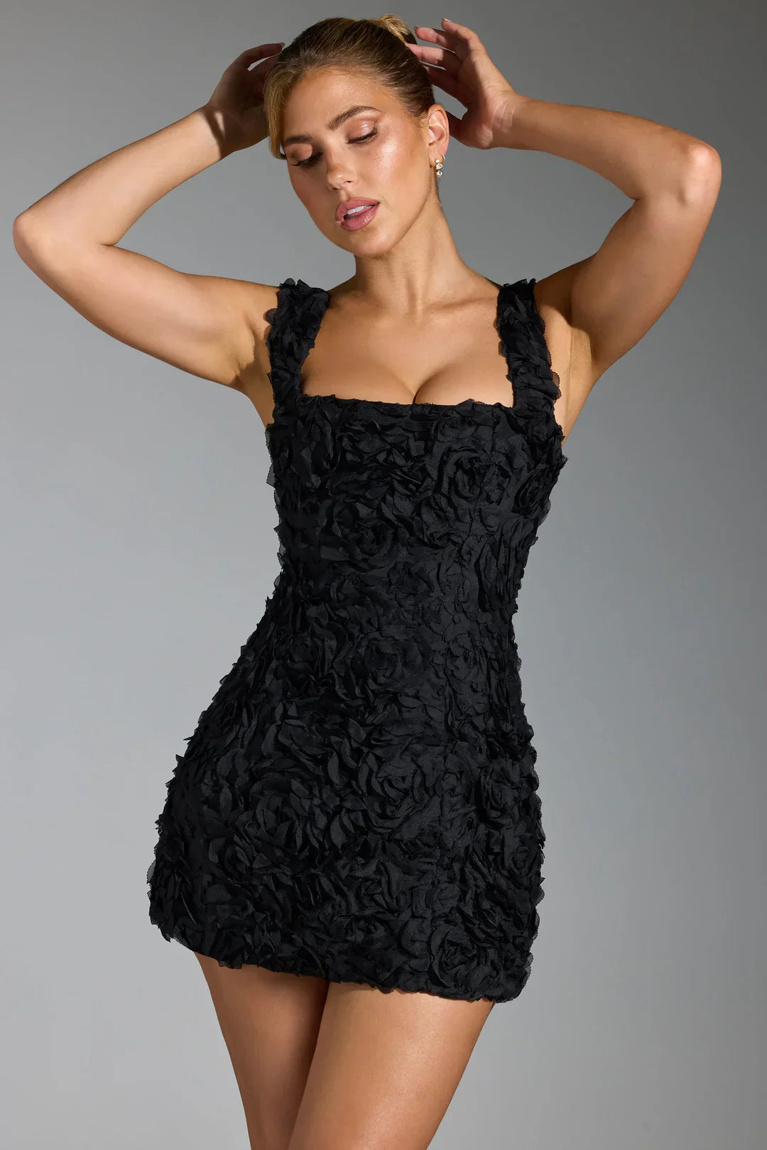 Mini-robe corset fleurie