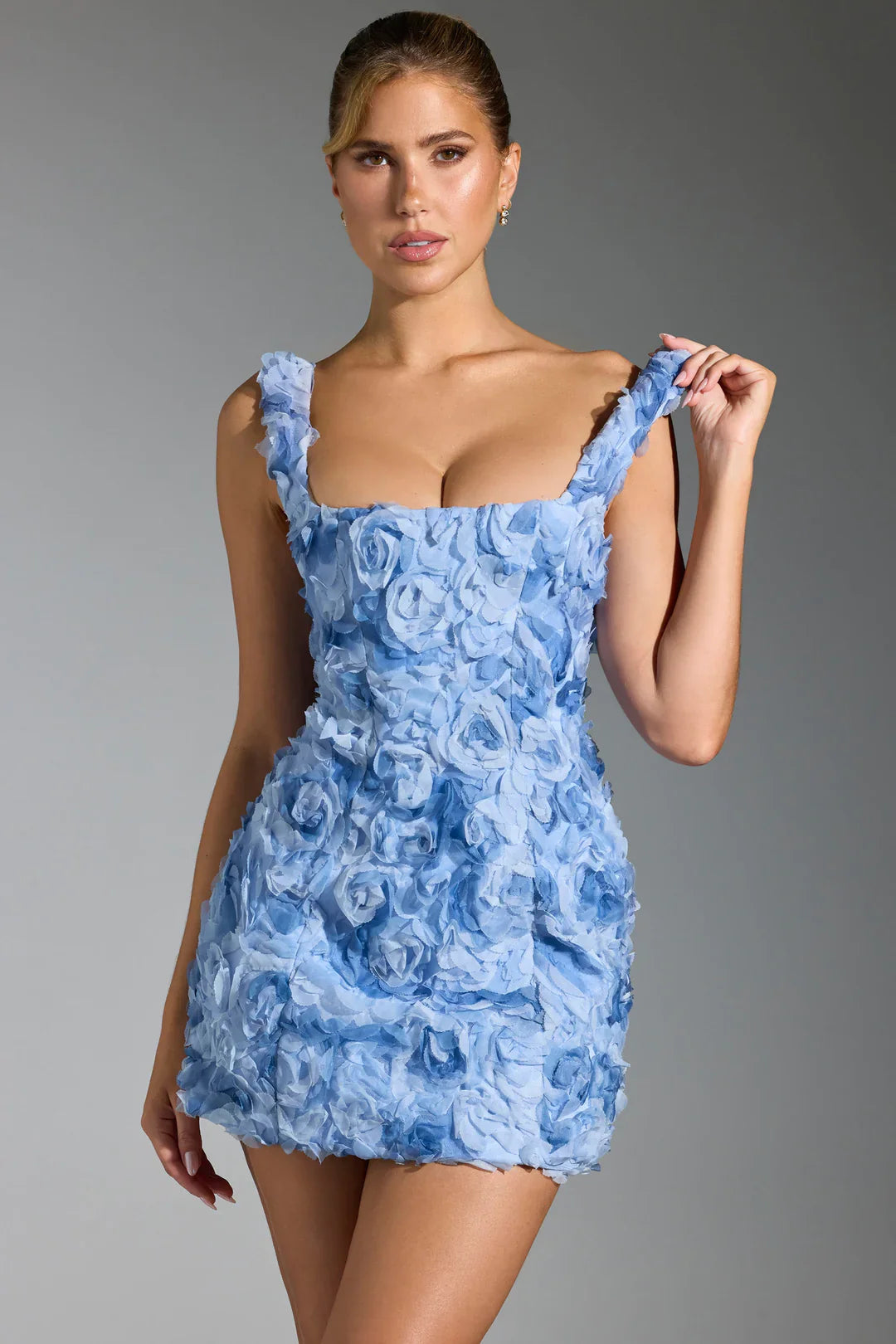 Mini-robe corset fleurie