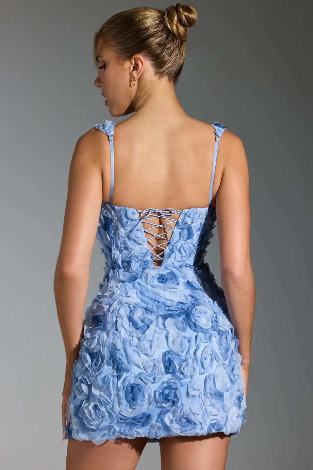 Mini-robe corset fleurie