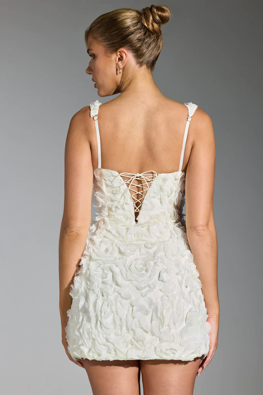Mini-robe corset fleurie