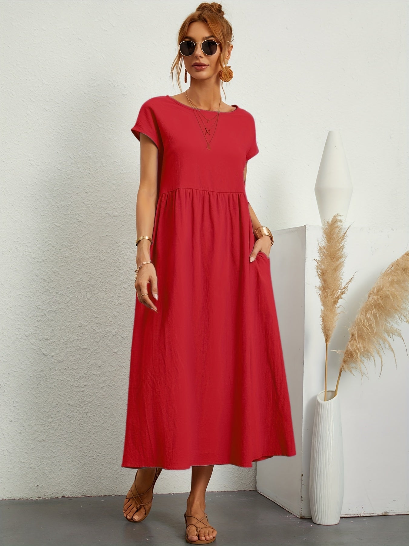 robe d'été décontractée avec poches amples