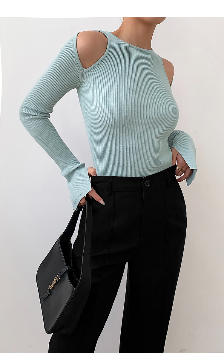 Chemise bleue bustier à manches longues