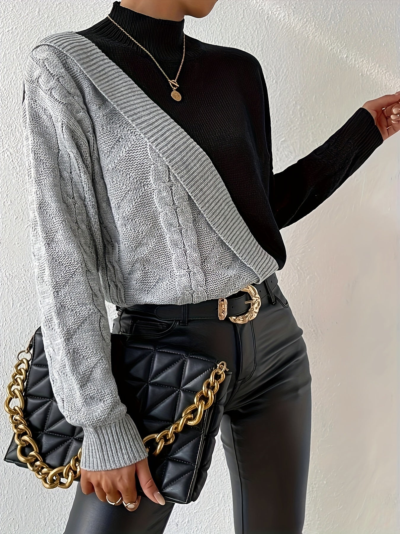 Pull col montant pour femme