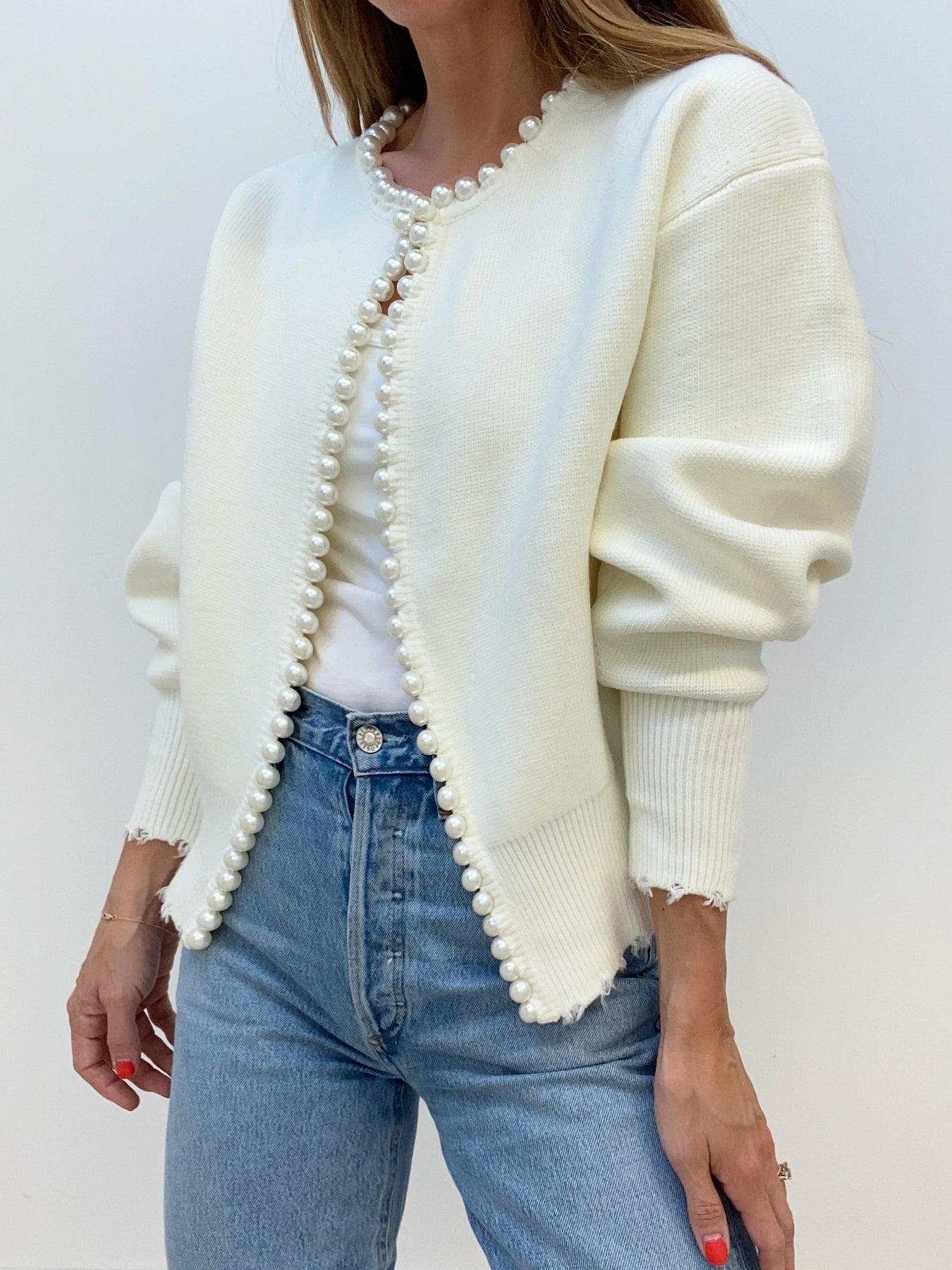 Cardigan avec perles