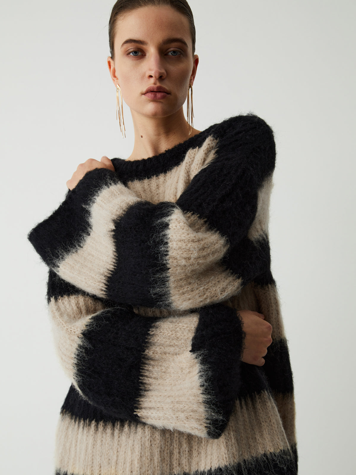 Pull rayé pour femme