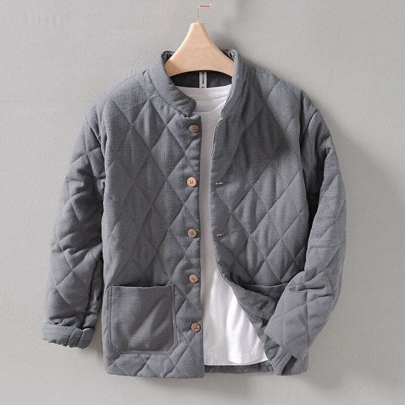 Veste chaude à col roulé matelassée pour homme de style japonais