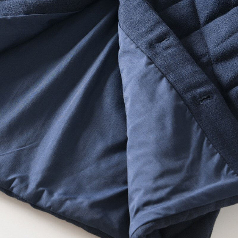 Veste chaude à col roulé matelassée pour homme de style japonais