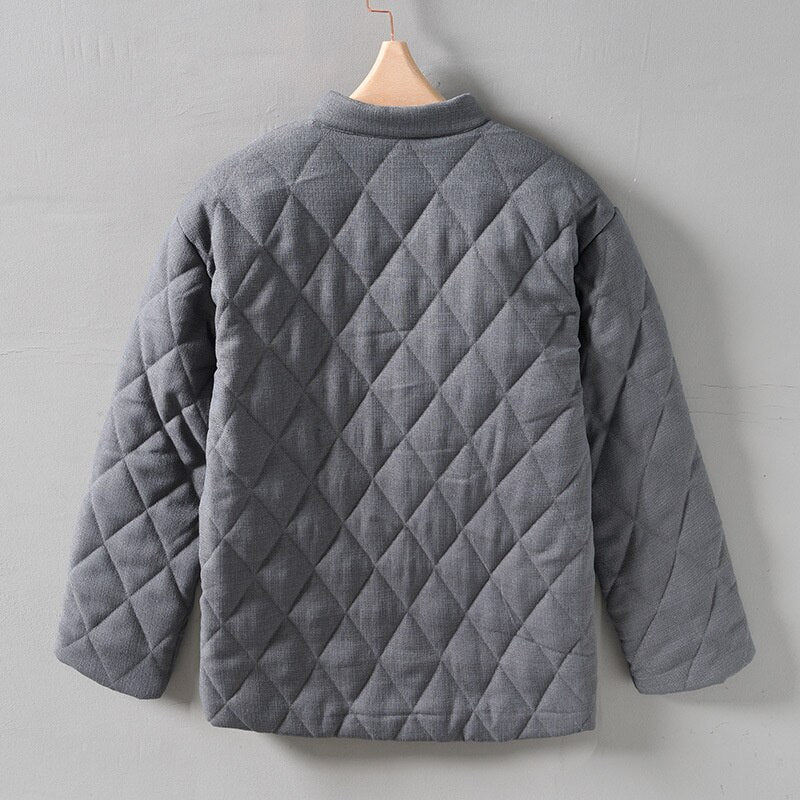 Veste chaude à col roulé matelassée pour homme de style japonais