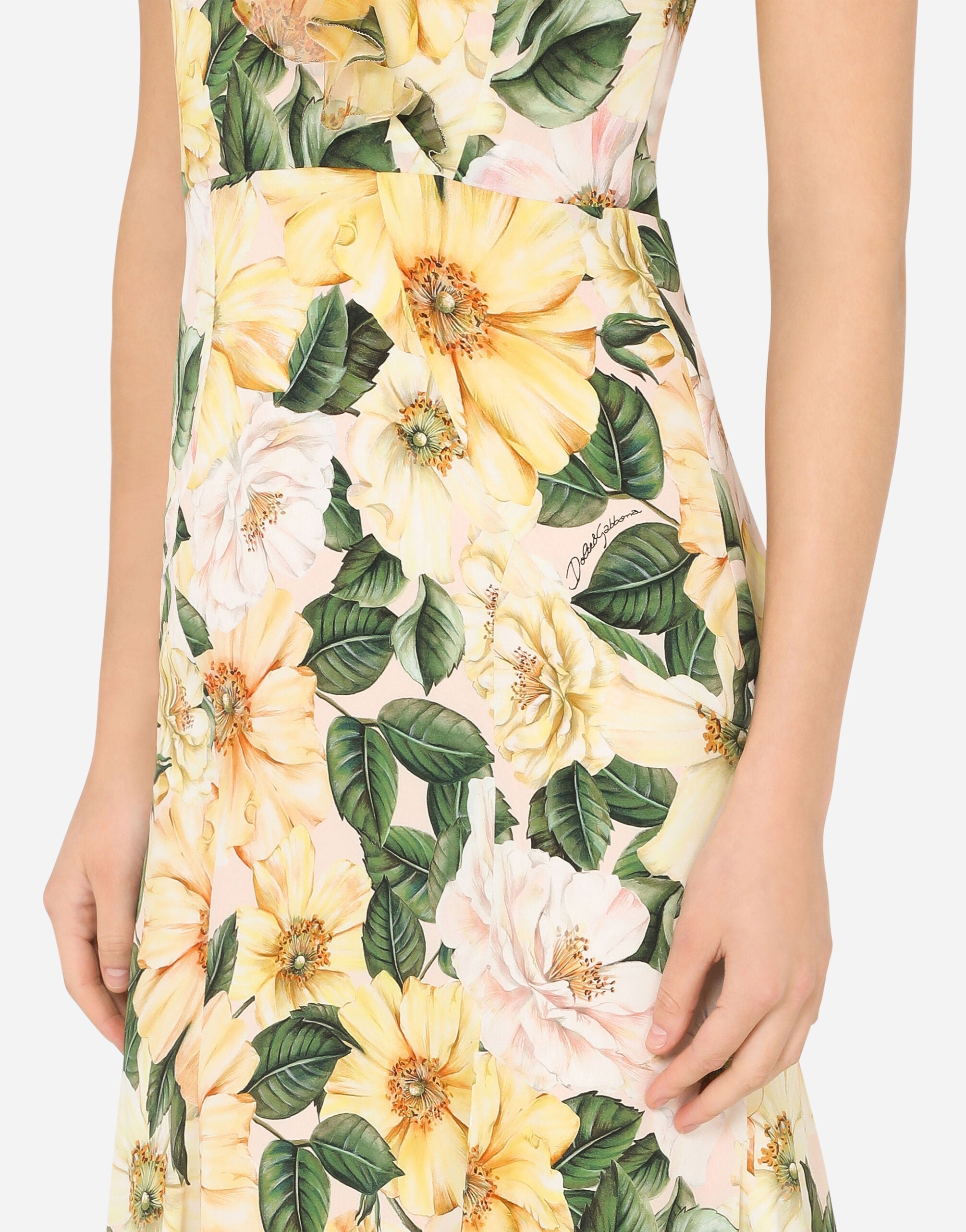 Robe midi ? imprimé fleuri et queue de poisson