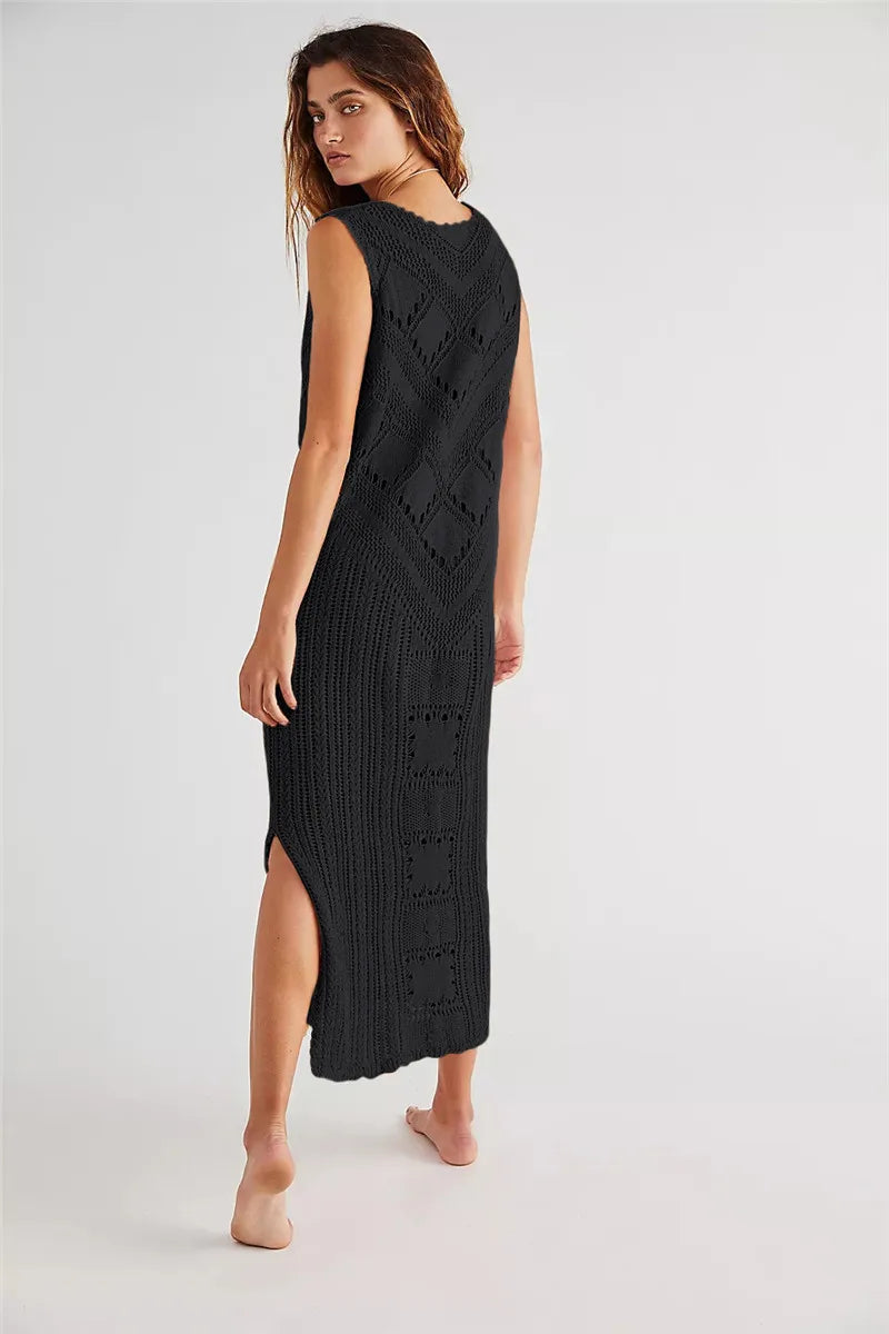 Robe d'été ajourée en maille