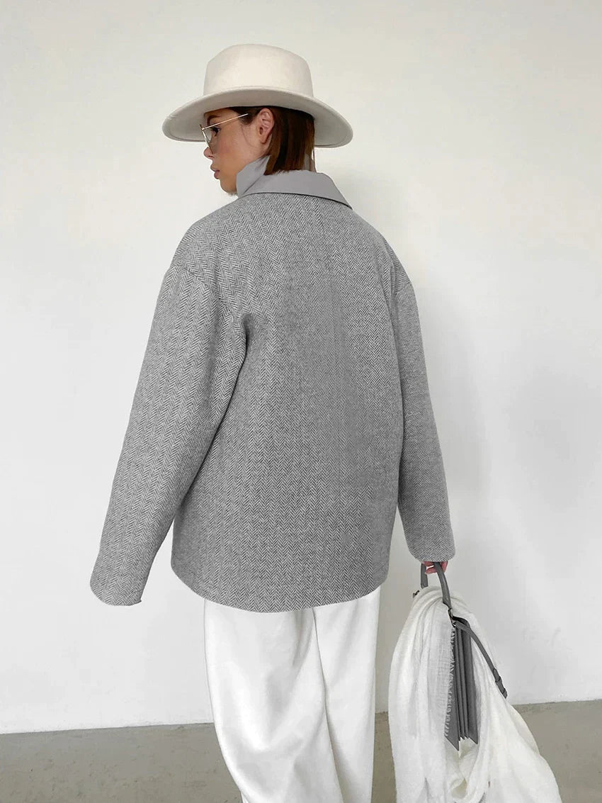 Manteau en laine gris