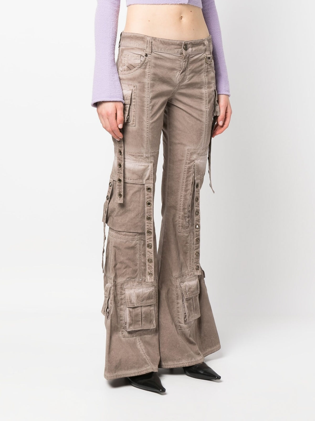 Pantalon cargo coupe bootcut
