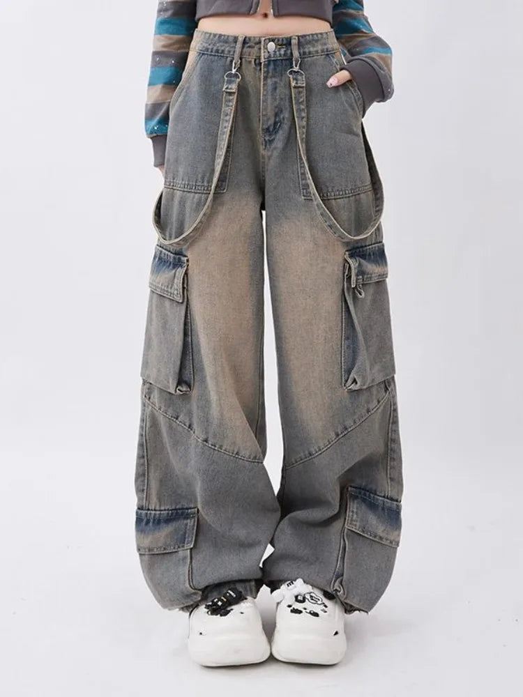 Pantalon large oversize en jean rétro