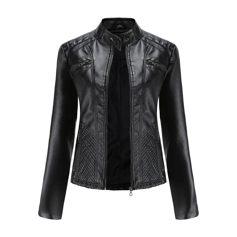 Veste en cuir élégante pour femme