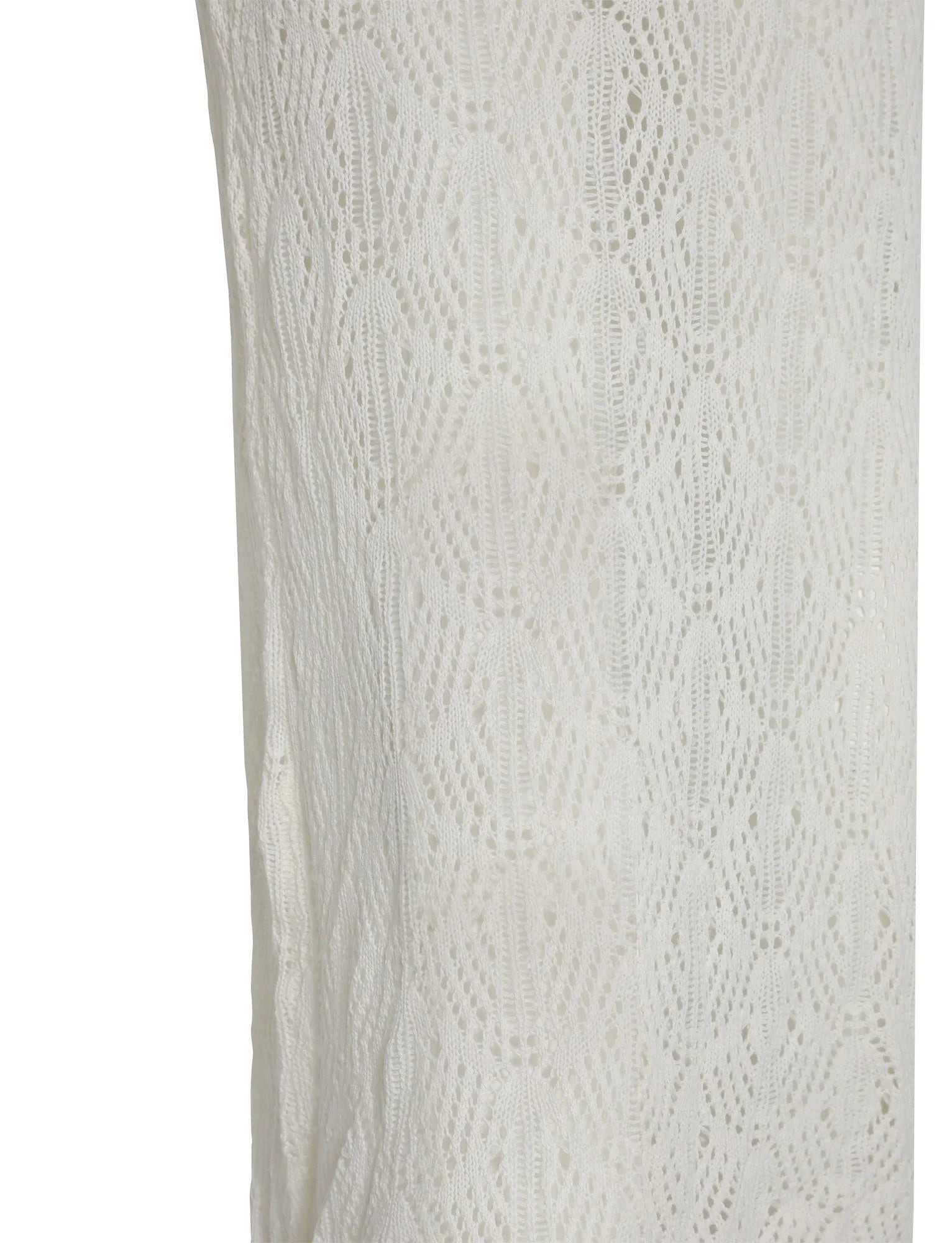 Robe longue blanche tricotée élégante