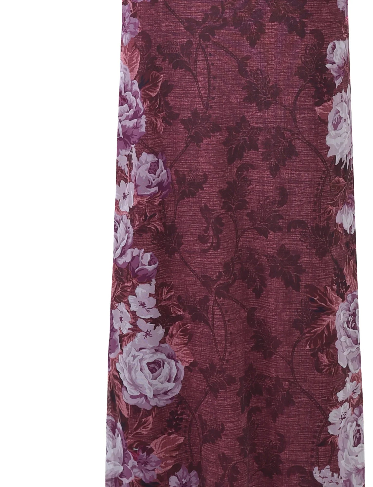 Robe en dentelle rouge foncé fleurie