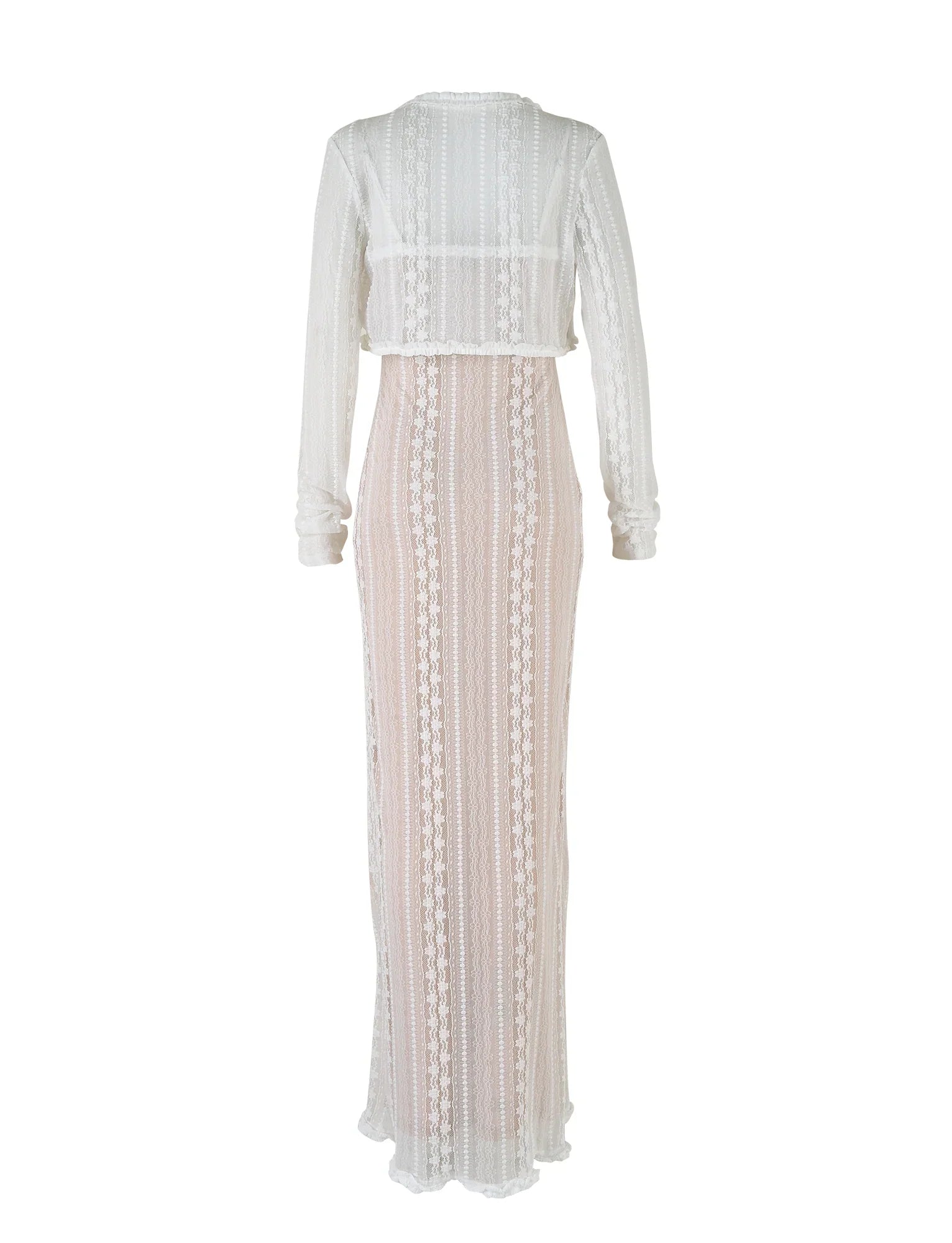 Robe longue blanche deux piàces