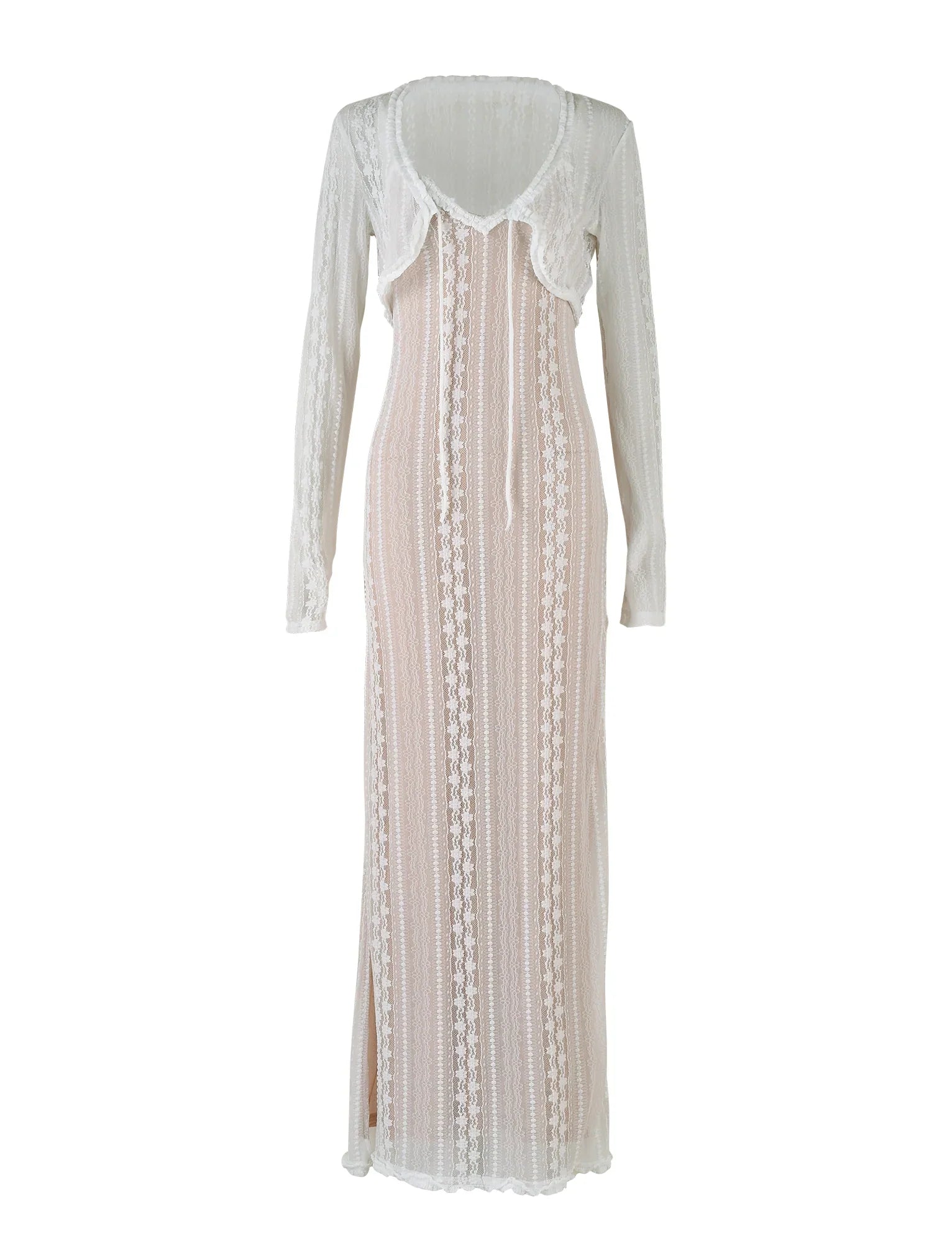 Robe longue blanche deux piàces