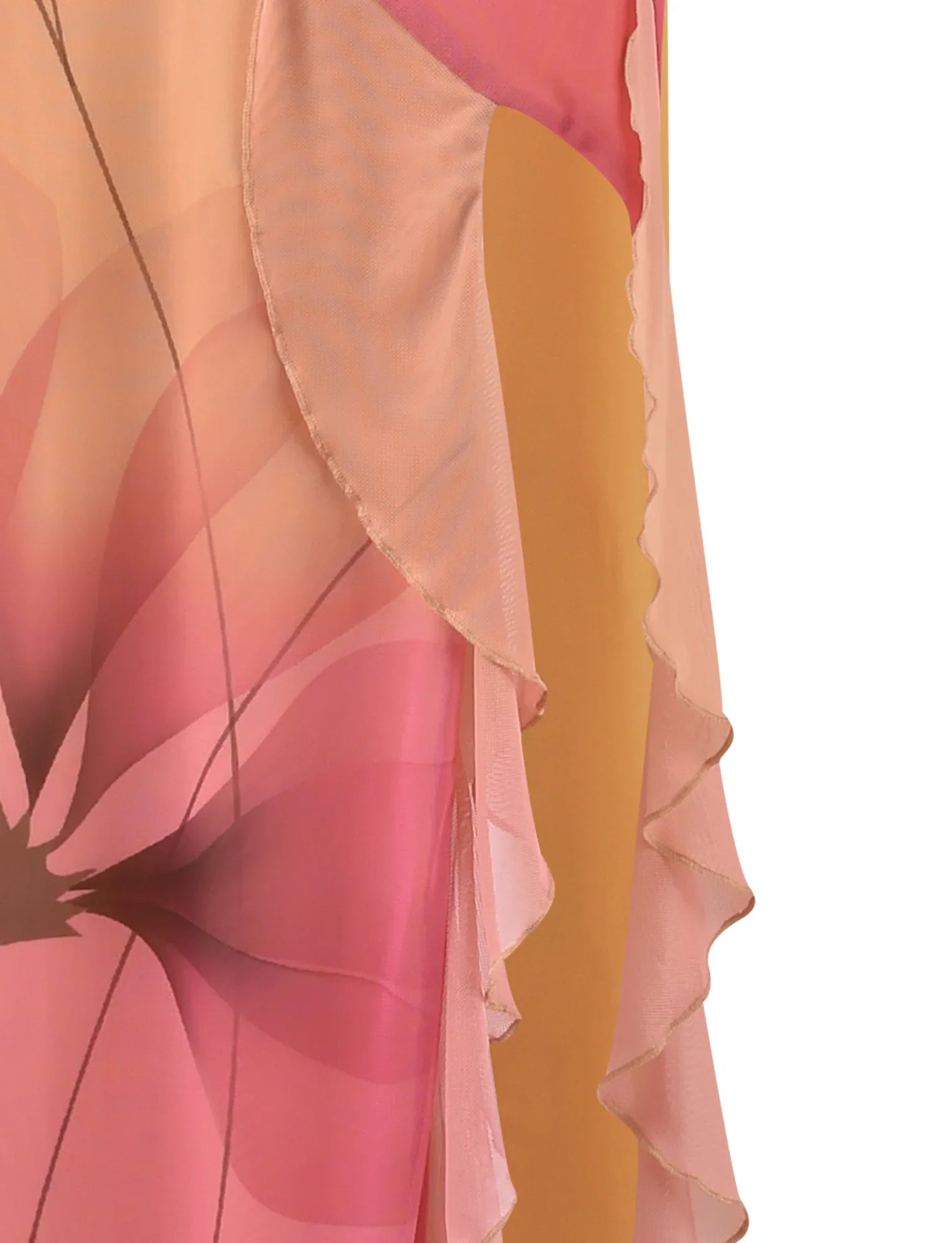 Robe longue bustier à motif floral dégradé