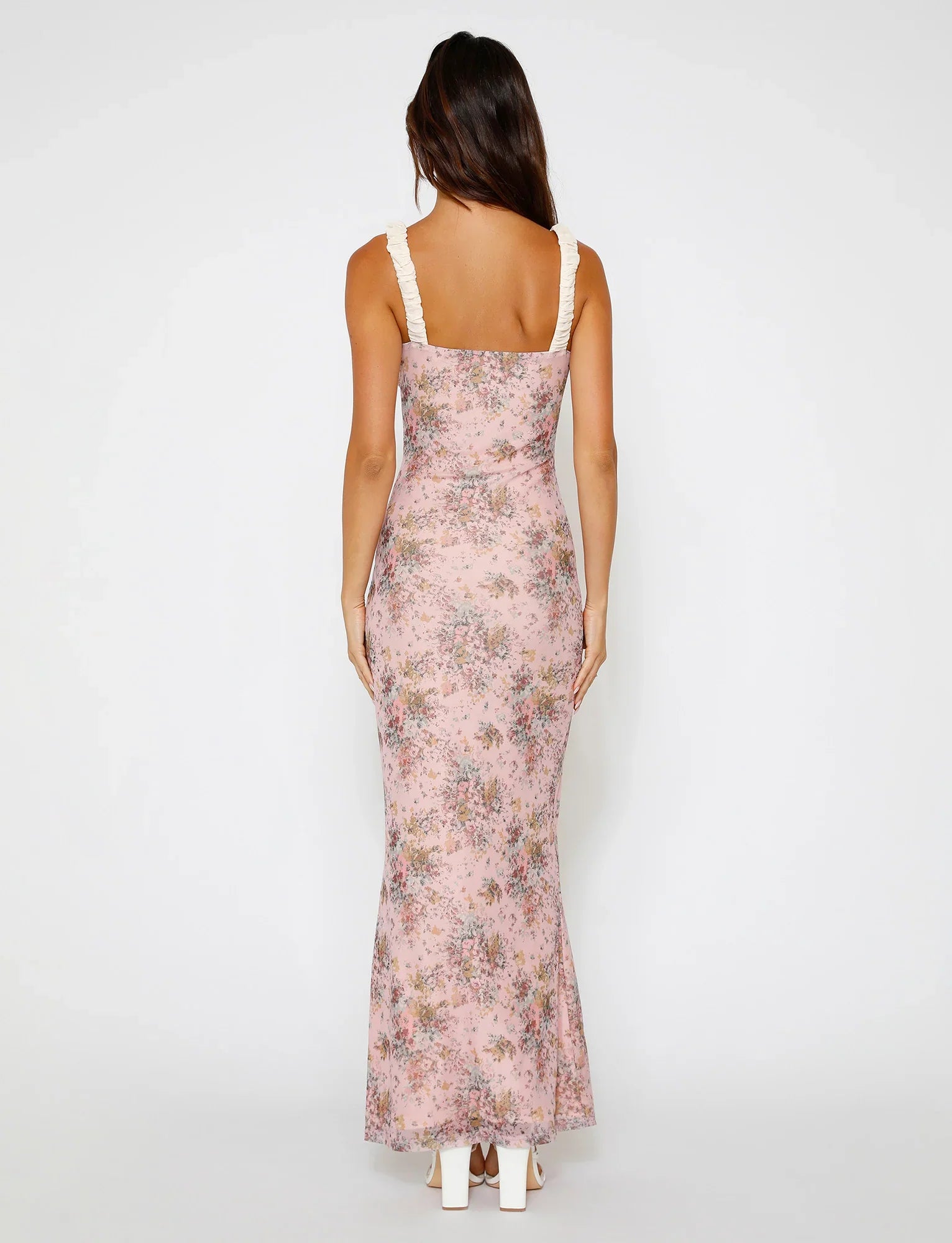 Robe fleurie camouflage rose