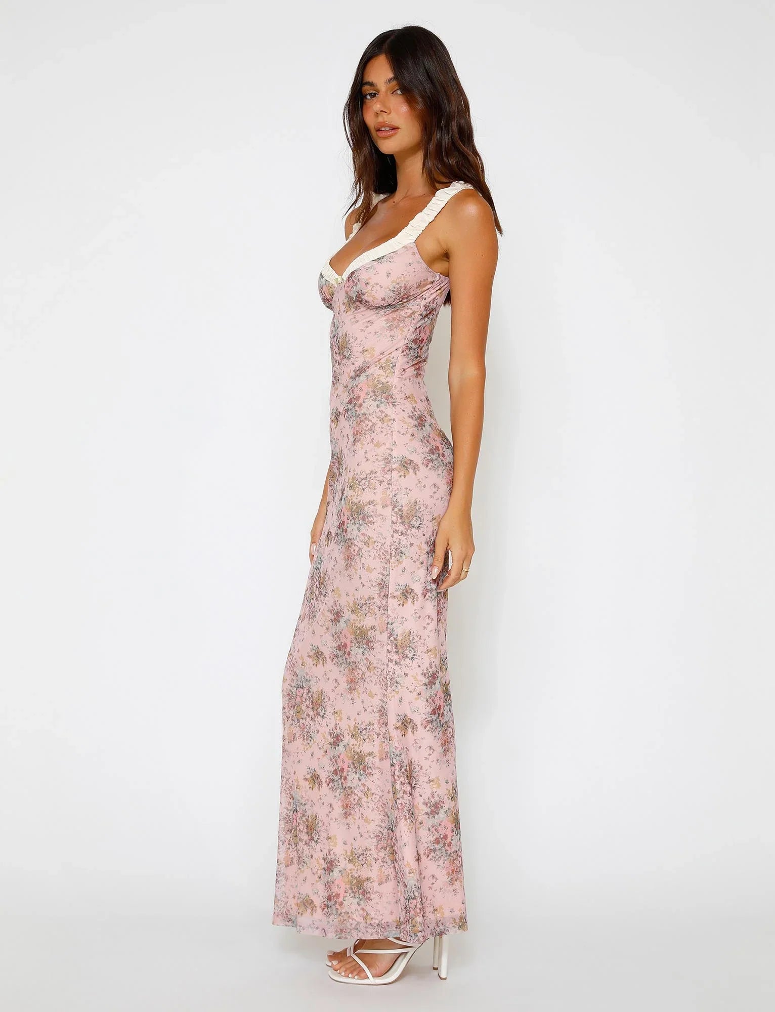 Robe fleurie camouflage rose