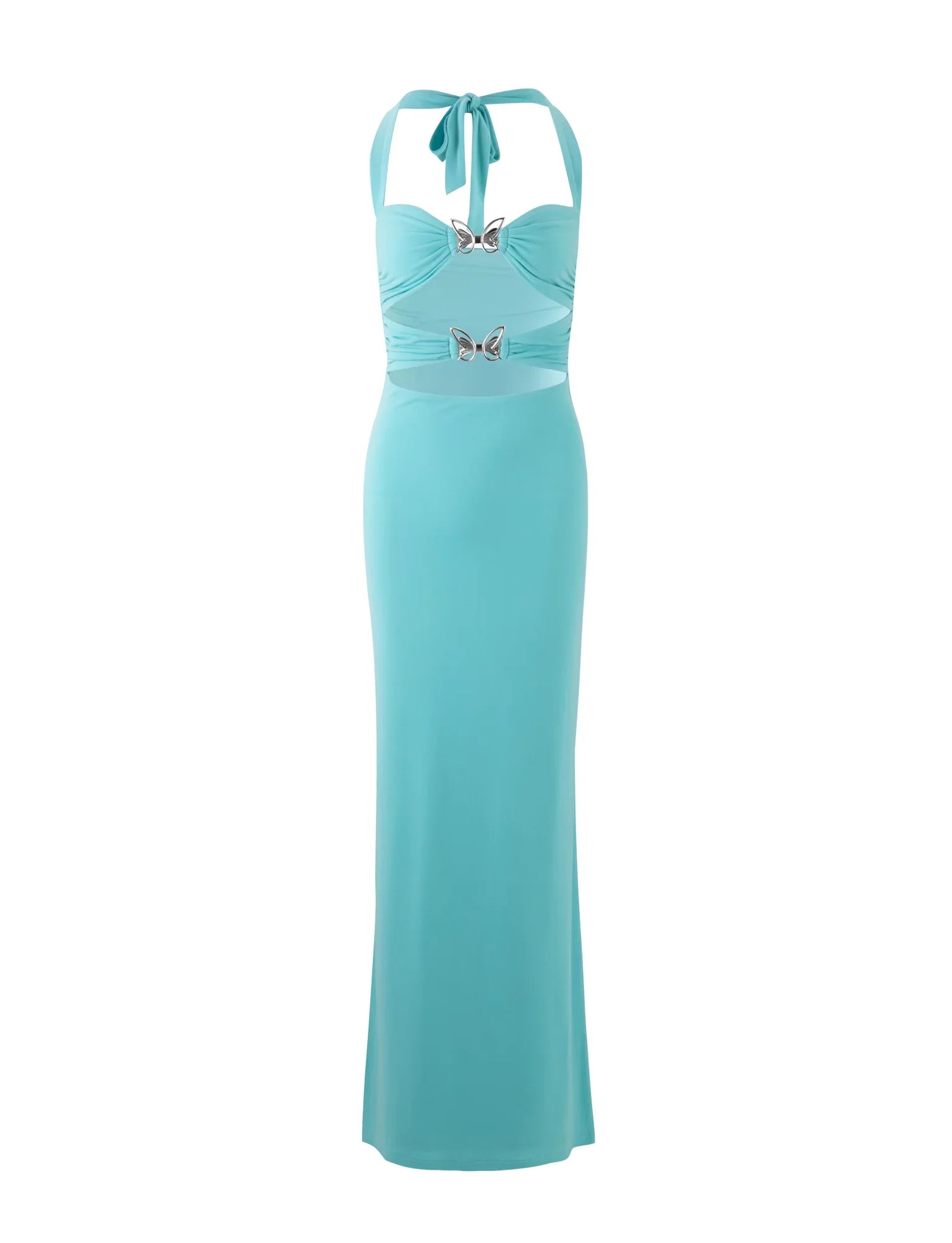 Robe longue avec n?ud papillon