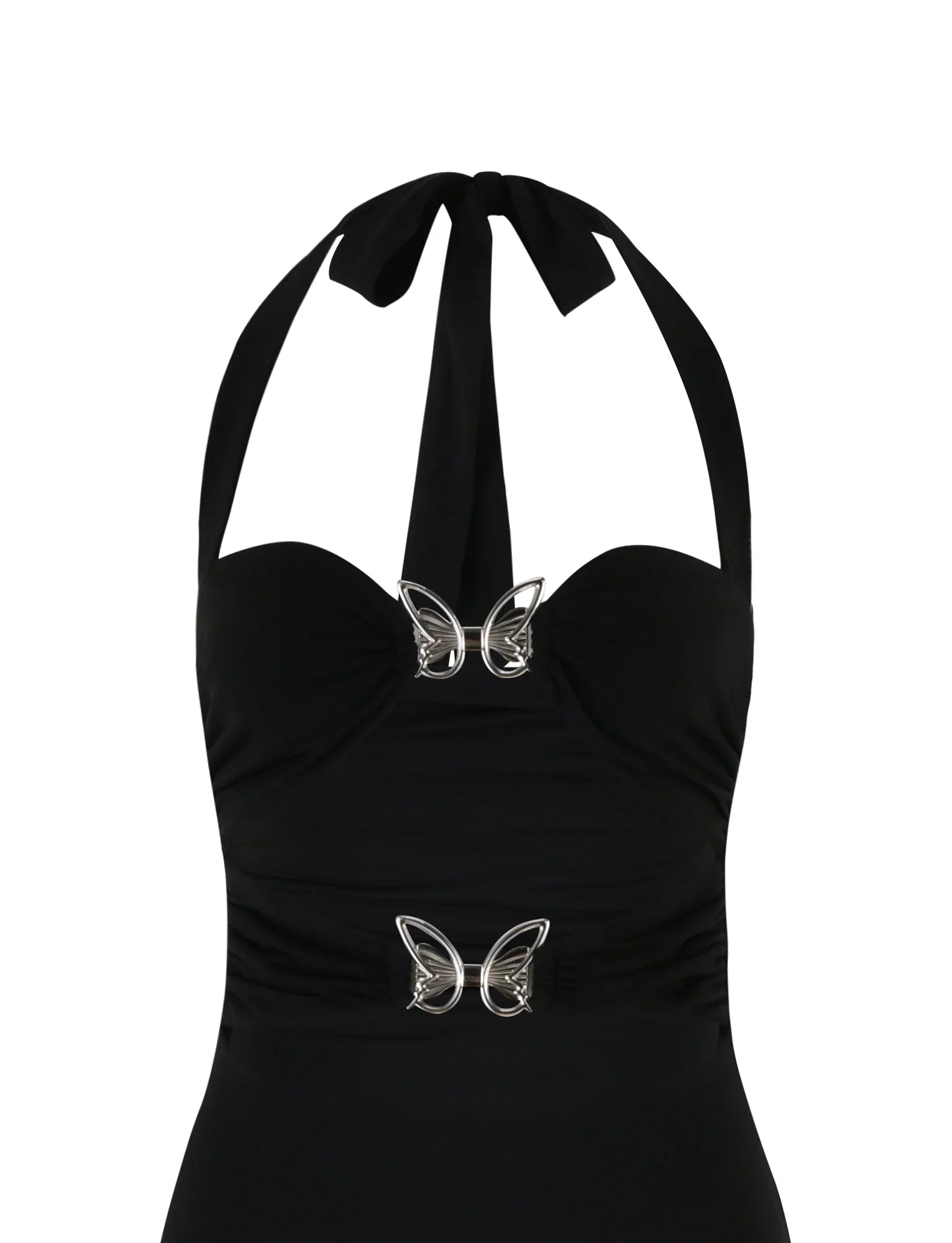 Robe longue avec n?ud papillon