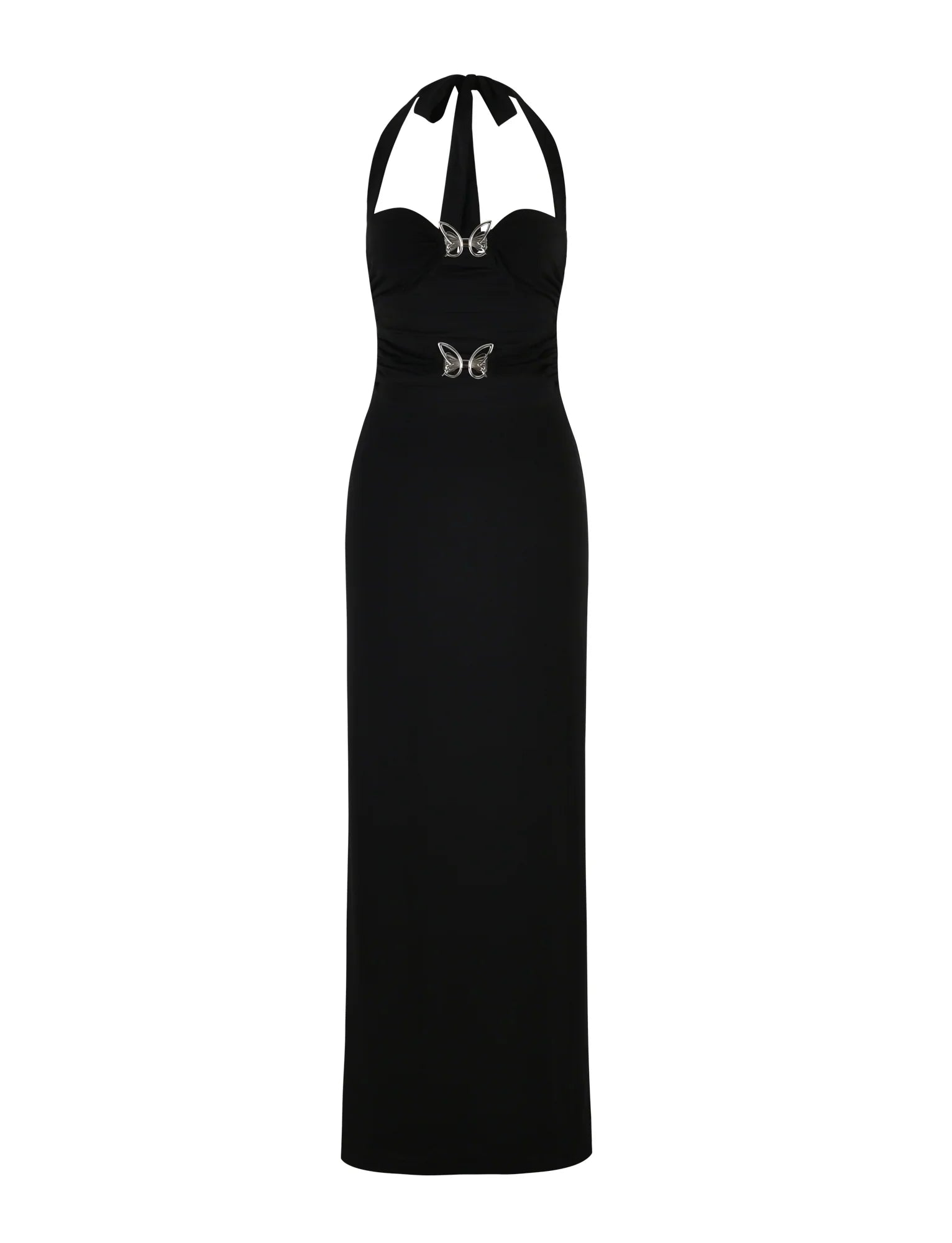 Robe longue avec n?ud papillon