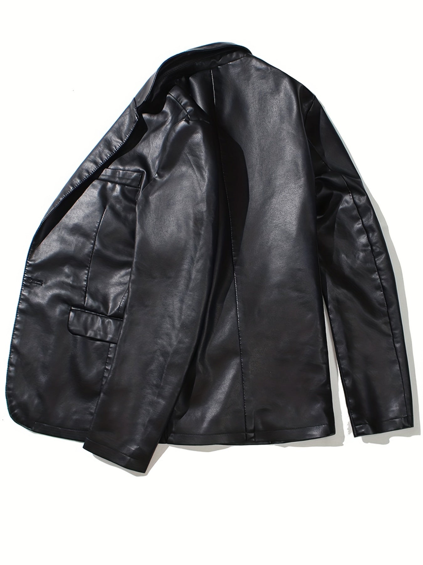 Veste blazer noire en PU