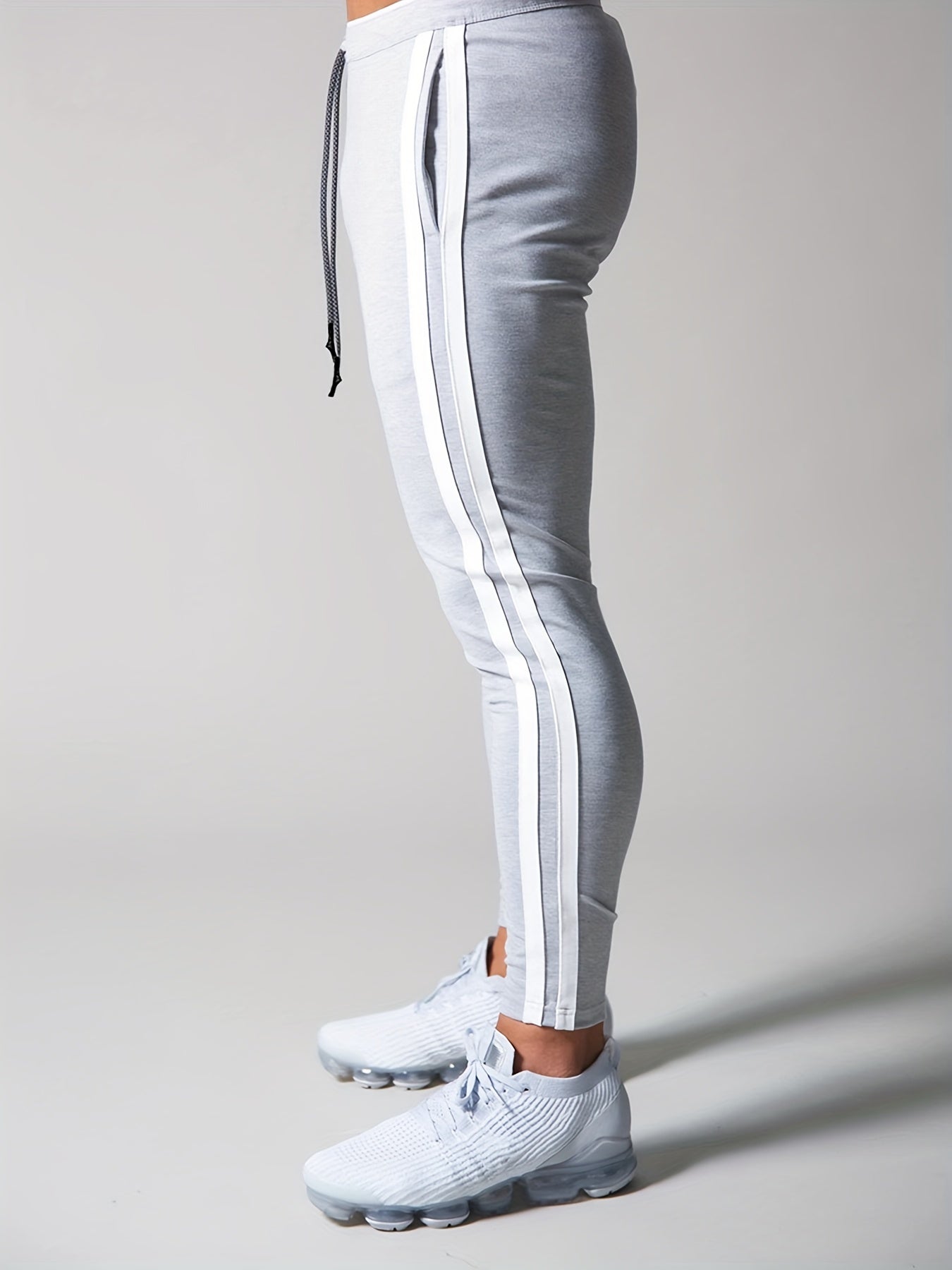 Pantalon de survàtement sportif à motif rayé