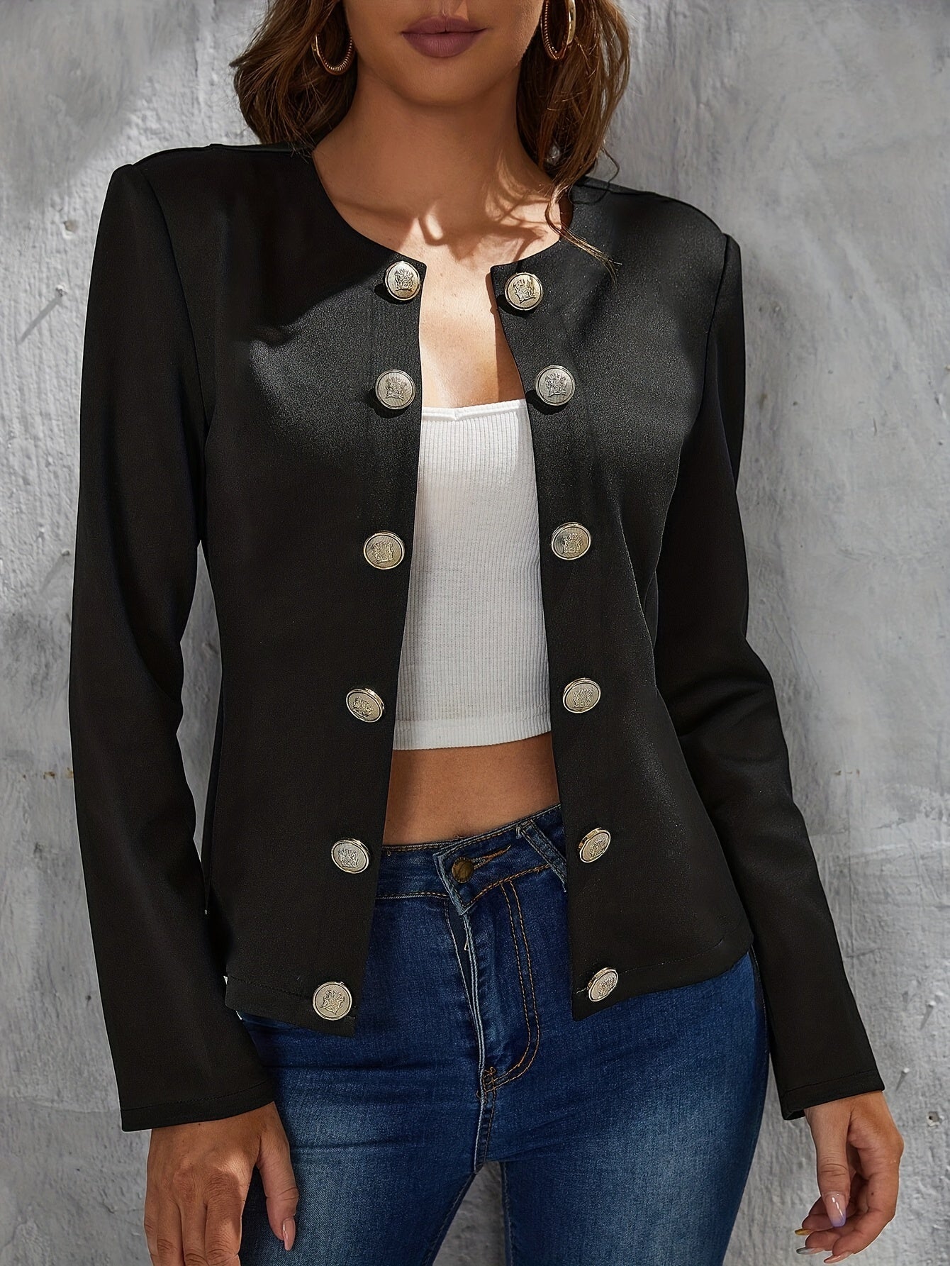 Blazer noir avec boutons