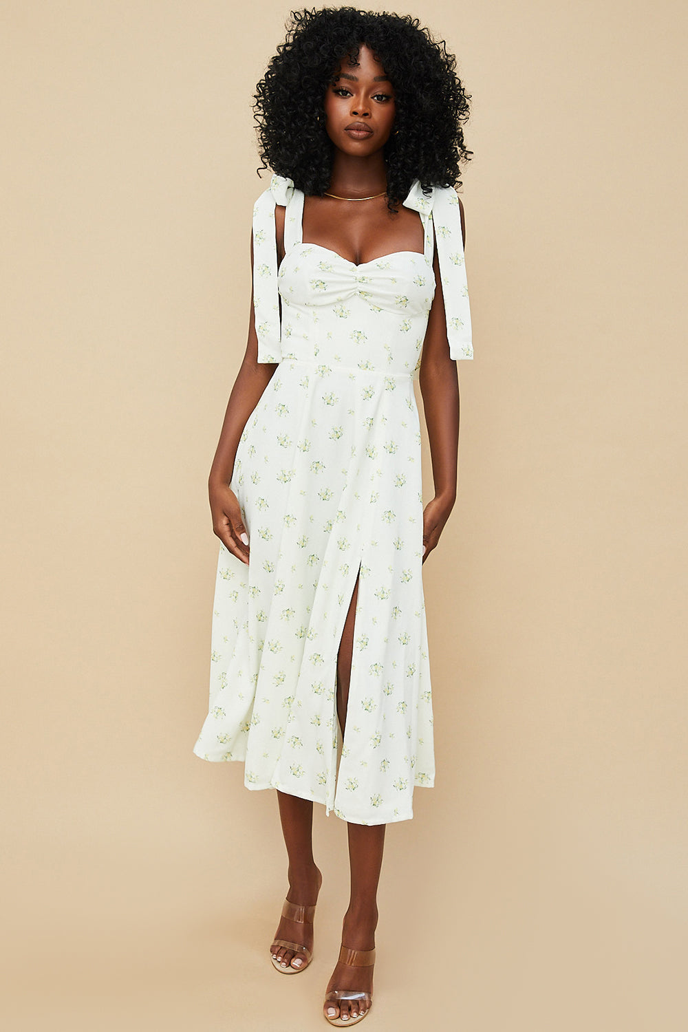 Robe d'été midi fleurie