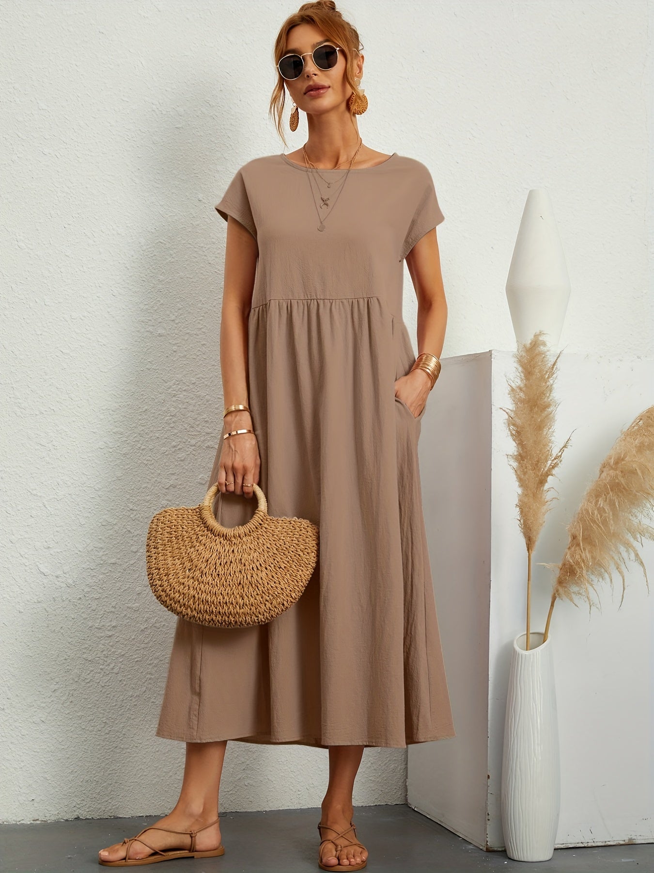 robe d'été décontractée avec poches amples
